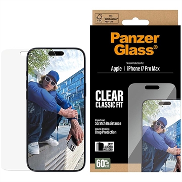 iPhone 17 Pro Max PanzerGlass Classic Fit EasyAligner skärmskydd av härdat glas - 9H