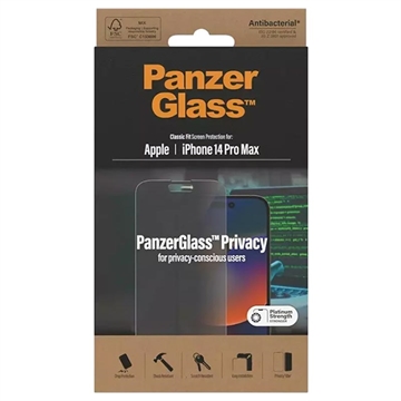 PanzerGlass AntiBacterial iPhone 13 Pro Max Härdat Glas Skärmskydd