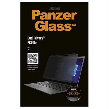 PanzerGlass Dual Privacy Härdat Glas Skärmskydd - 9H till Bärbar Dator - 13" (Öppen Förpackning - Bulk Tillfredsställande)