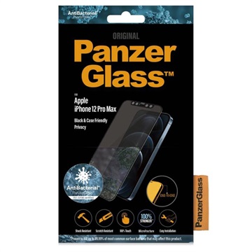 PanzerGlass Privacy CF iPhone 12 Pro Max Härdat Glas Skärmskydd - Svart
