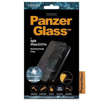 PanzerGlass Privacy CF iPhone 12/12 Pro Härdat Glas Skärmskydd - Svart