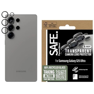 Samsung Galaxy S25 Ultra PanzerGlass Safe kameralinsskydd - Genomskinlig