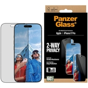 iPhone 17 Pro PanzerGlass Ultra-Wide Fit EasyAligner 2-Way Privatliv Skärmskydd i härdat glas - 9H - Svart kant