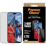 iPhone 17 Pro Max PanzerGlass Ultra-Wide Fit EasyAligner 2-Way Privatliv Skärmskydd - 9H - Svart kant