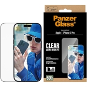 iPhone 17 Pro PanzerGlass Ultra-Wide Fit EasyAligner Skärmskydd - 9H - Svart kant
