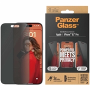 iPhone 15 Pro PanzerGlass Ultra-Wide Fit Privacy EasyAligner Skärmskydd - 9H - Svart Kant