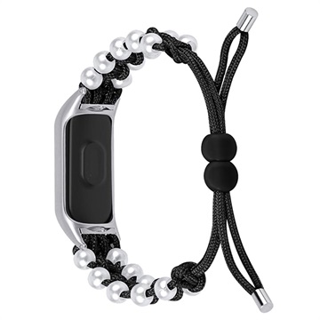Pearl Braided Series Xiaomi Mi Band 5/6 Rem - Svart