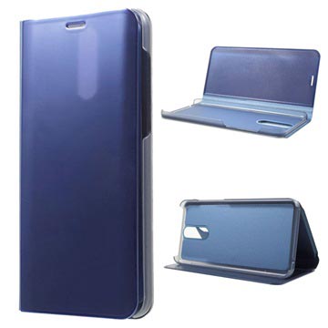 Luxury Mirror View Huawei Mate 10 Lite Flipfodral - Blå