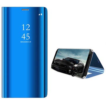 Samsung Galaxy S9 Luxury Mirror View Flipfodral - Blå