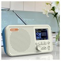 Bärbar DAB Radio & Bluetooth Högtalare C10 - Vit / Blå