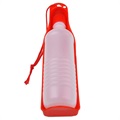 Bärbar Vattenflaska med Skål för Husdjur - 750ml - Röd