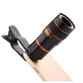 Bärbar Kameralins med Zoomteleskop - 8x - Svart