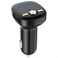 Premium Bluetooth FM-sändare & Dubbel USB-billaddare BC40 - Svart