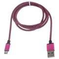 Premium USB 2.0 / MicroUSB Kabel - 3m - Varmrosa