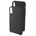 Prio Double Shell iPhone X / iPhone XS Hybrid Skal - Svart