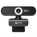 Prio Full HD Webbkamera med Autofokus & Lågljusförstärkning - Svart