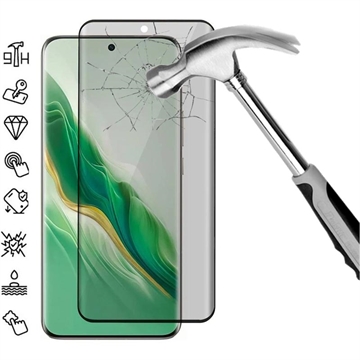 Honor Magic6 Privacy Heltäckande Härdat Glas Skärmskydd - 9H - Svart Kant