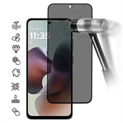 Motorola Moto G56 Privacy Heltäckande Härdat Glas Skärmskydd - 9H - Svart Kant