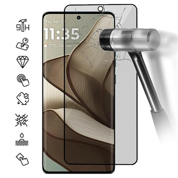 Motorola Edge 50 Privacy Härdat Glas Skärmskydd