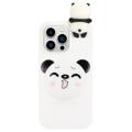 3D-figur Serie iPhone 14 Pro TPU-skal - Panda