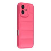iPhone 17 Pufferjacka Stötsäkert TPU-skal - Hot Pink