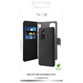 Puro 2-i-1 Magnetisk OnePlus 9 Pro Plånboksfodral - Svart