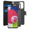 Puro 2-i-1 Samsung Galaxy A53 5G Magnetisk Plånboksfodral - Svart