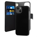 Puro 2-i-1 Magnetisk iPhone 13 Plånboksfodral - Svart