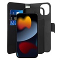 Puro 2-i-1 Magnetisk iPhone 13 Mini Plånboksfodral - Svart