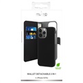 Puro 2-i-1 Magnetisk iPhone 13 Pro Plånboksfodral - Svart