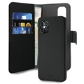 Puro 2-i-1 Magnetisk iPhone 12/12 Pro Plånboksfodral - Svart
