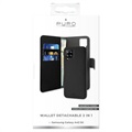 Puro 2-i-1 Samsung Galaxy A42 5G Magnetiskt Plånboksfodral - Svart