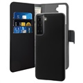Puro 2-i-1 Samsung Galaxy S21 FE 5G Magnetiskt Plånboksfodral - Svart