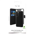 Puro 2-i-1 Samsung Galaxy S21 FE 5G Magnetiskt Plånboksfodral - Svart