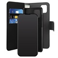 Puro 2-i-1 iPhone 12 Mini Magnetiskt Plånboksfodral - Svart