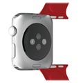 Puro Icon Apple Watch Series 7/SE/6/5/4/3/2/1 Silikonarmband - 45mm/44mm/42mm - Röd