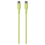 Puro Icon mjuk USB-C / USB-C-kabel - 1,5 m - ljusgrön