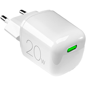 Puro MiniPro GaN USB-C väggladdare - 20W - Vit