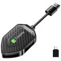 Q1D 2-i-1 trådbunden till trådlös CarPlay- och Android Auto-adapter - USB-A/USB-C-anslutningar