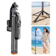 Q625 Bluetooth AI-spårning fyrbent stativ / selfiepinne - 1.83m - Svart