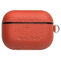 Qialino Premium AirPods Pro Läderfodral - Orange