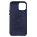 Qialino Premium iPhone 12/12 Pro Läderskal - Blå