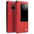 Qialino Smart View Huawei Mate 20 Pro Läderväska - Röd