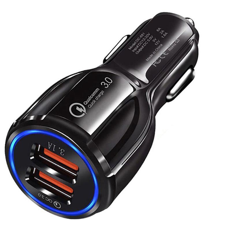 Baseus Quick Charge 3.0 Billaddare för Samsung Quick Charger QC 3.0 USB Mobil Laddare för Huawei Xiaomi Snabb laddning Baseus Quick Charge 3.0 Billaddare för Samsung Quick Charger QC 3.0 USB Mobil Laddare för Huawei Xiaomi Snabb laddning