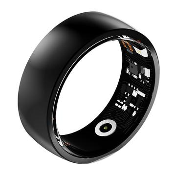 R09M Hälsoövervakning Smart Ring - Storlek: 17.8mm - Svart