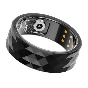 R12M Vattentät Smart Ring - Storlek: 19.8mm - Svart