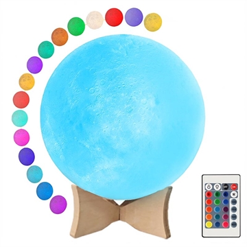RGB LED Månlampa / Nattlampa YK2302 - 15cm, 1000mAh