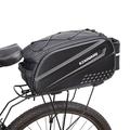 RZAHUAHU YA367 Cykelhållarväska med hårt skal Stor klädförvaringsväska med vattenflaskpåse för baksätet på cykeln