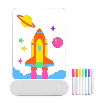 Uppladdningsbar, raderbar LED-ritbräda med 7 färgpennor