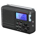 Retro kortvågsradio med väckarklocka SY-7700 - svart
